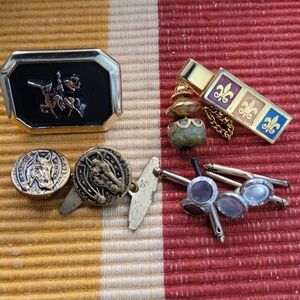 Vintage Men's Cufflinks Tie Tacks Lot Rolled Gold Etc
